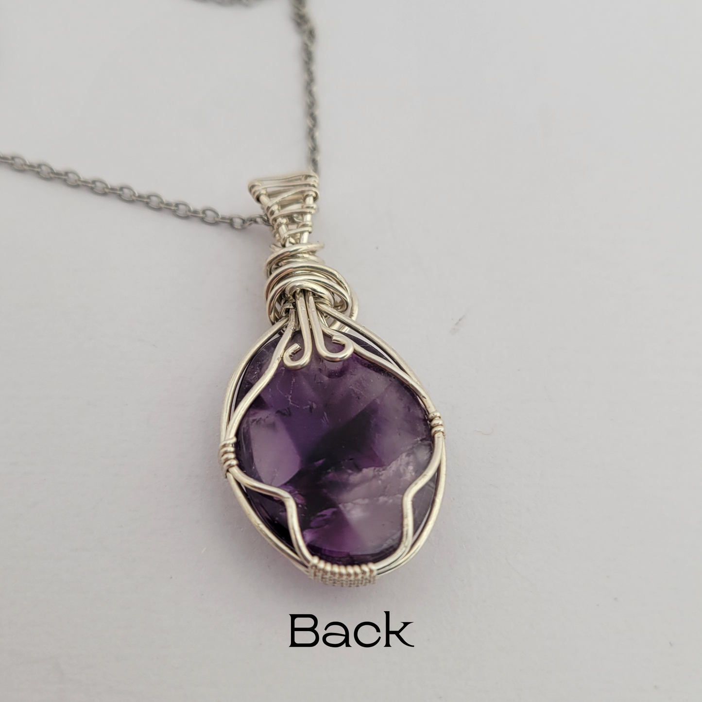 Flower Amethyst Cabochon Pendant