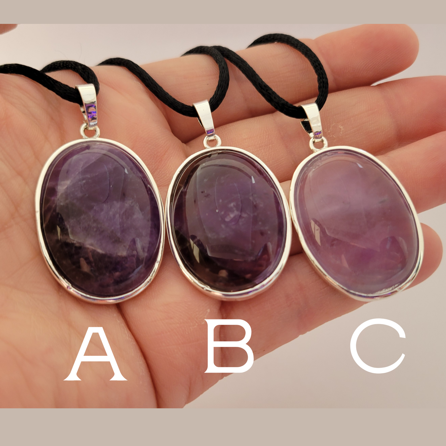 Oval Amethyst Pendant