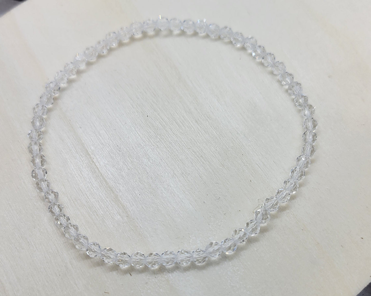 Clear quartz faceted bracelet