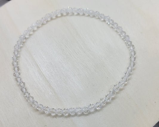 Clear quartz faceted bracelet