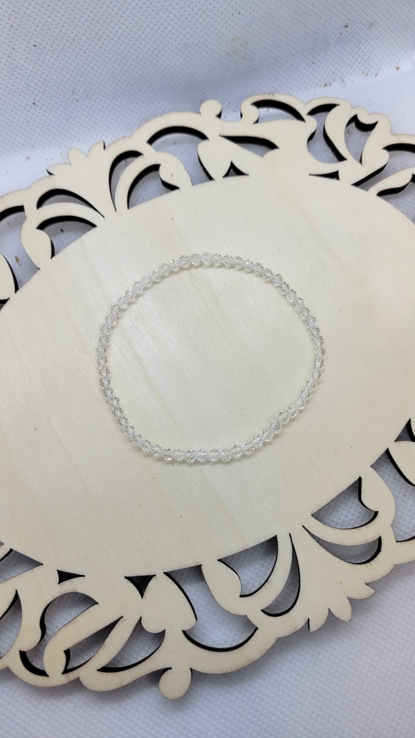 Clear quartz faceted bracelet
