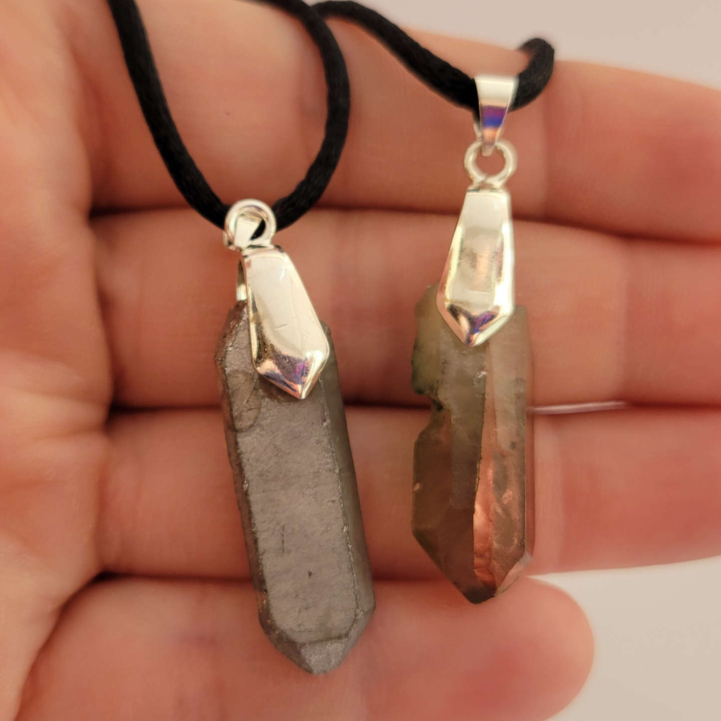 π Plated Quartz Point Necklace