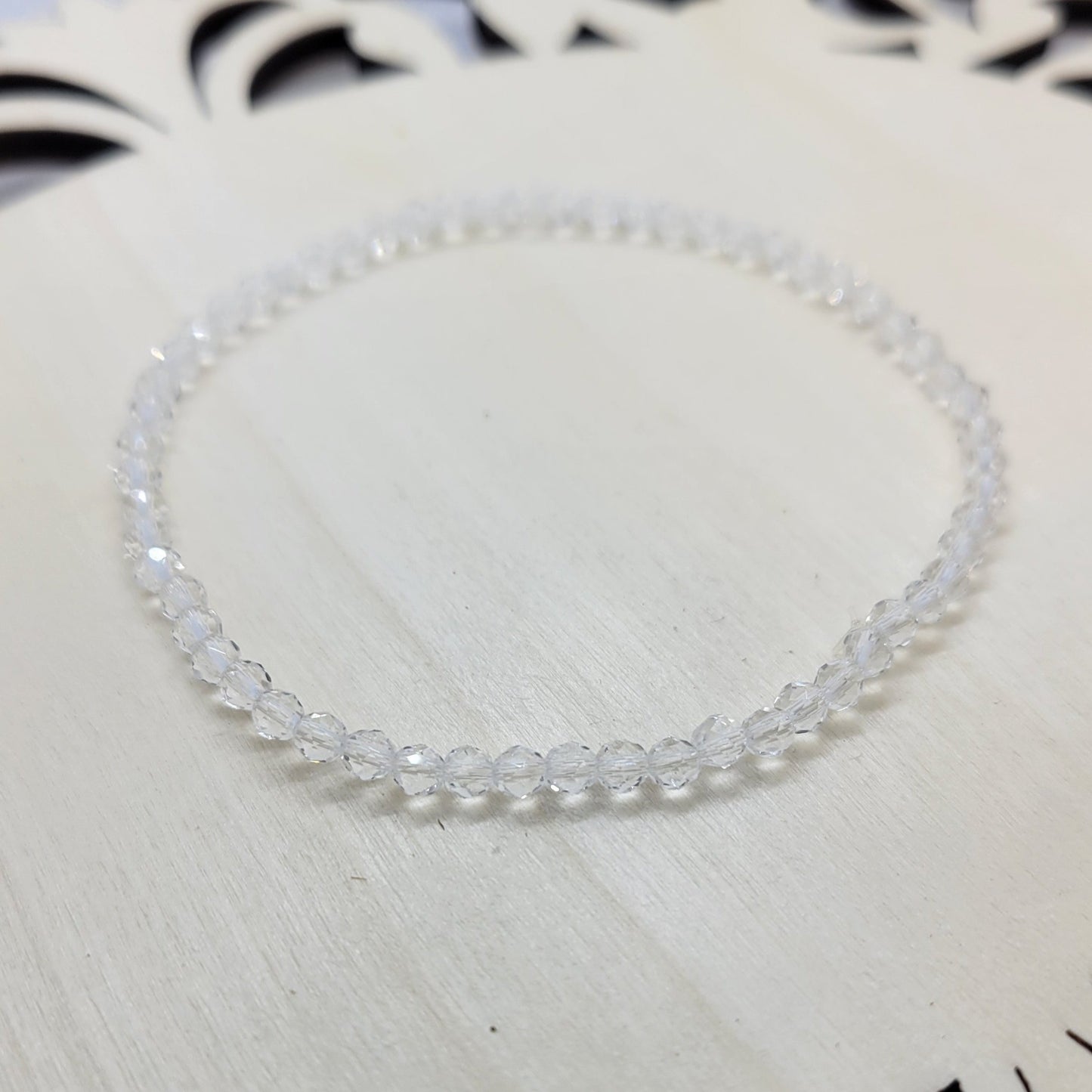 Clear quartz faceted bracelet
