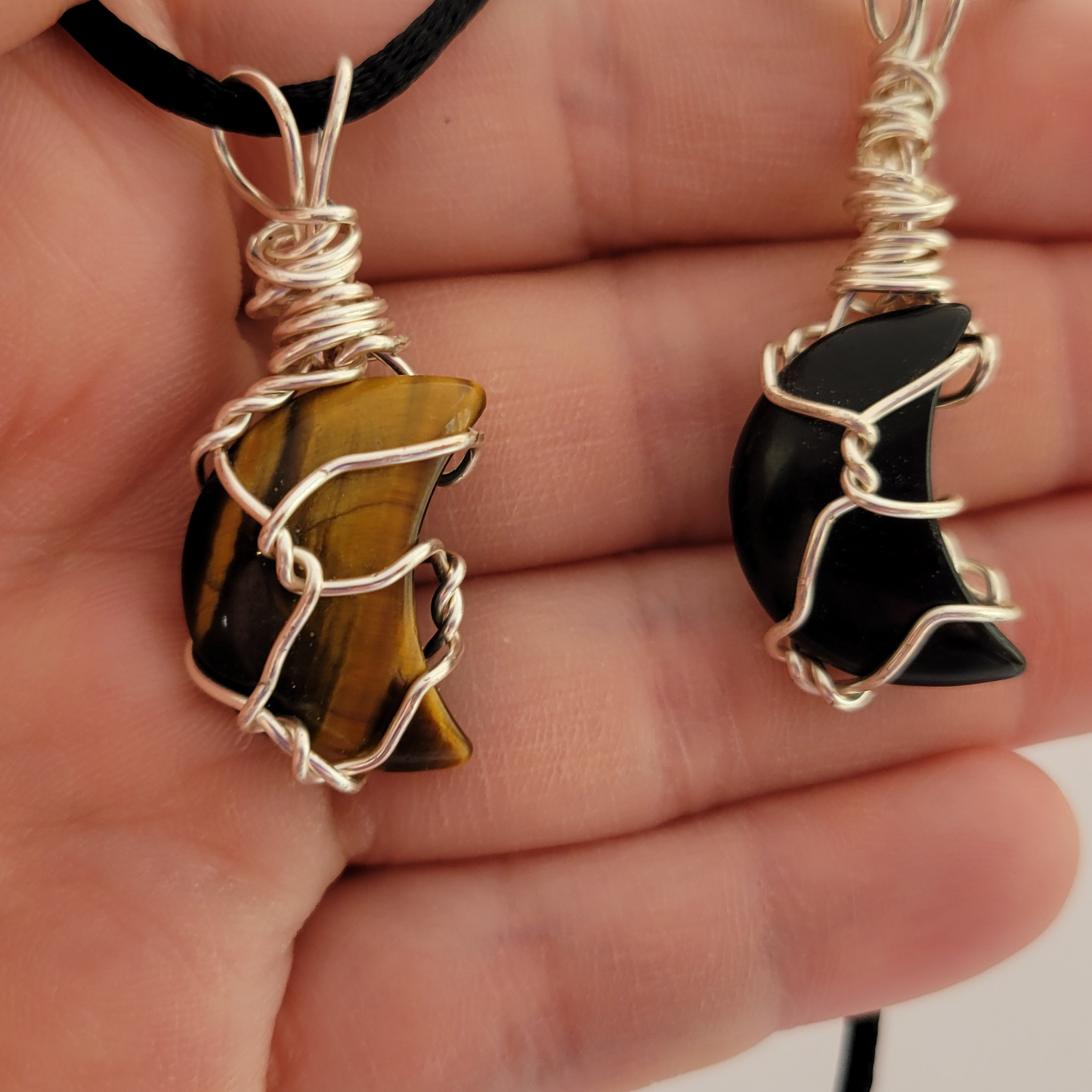 🌙 Mini Moon Wire-Wrapped Necklaces