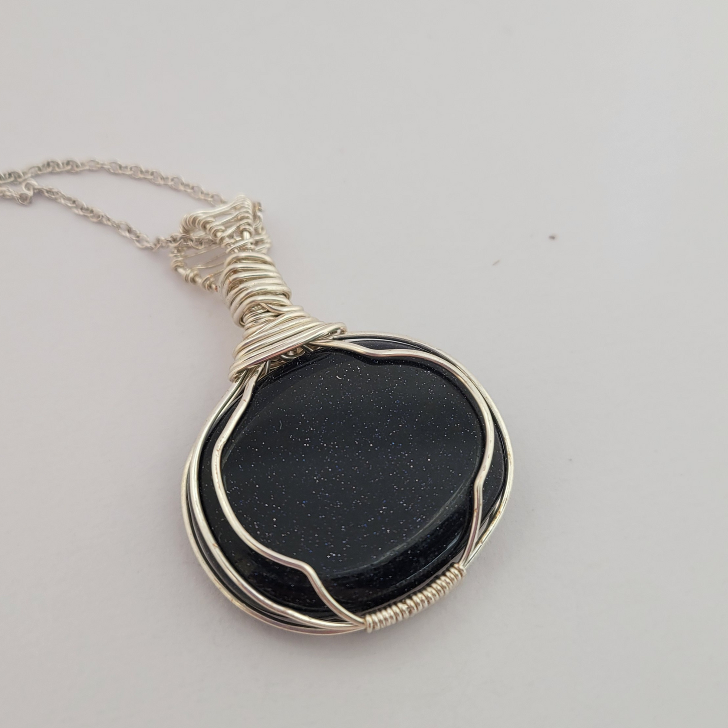 Blue Goldstone  Pendant