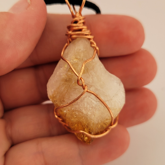Heated amethyst wire wrap lrg