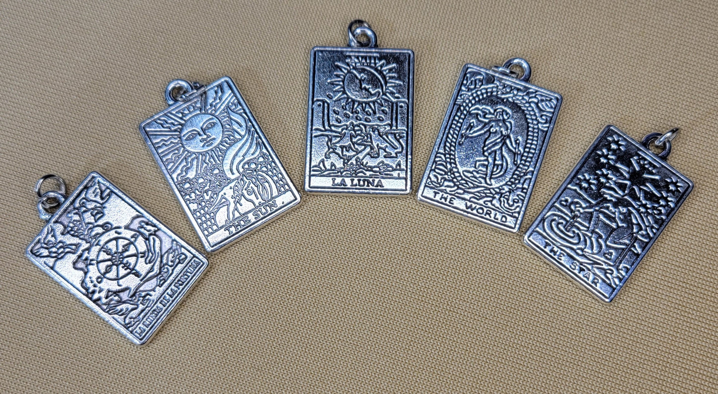 Tarot charm necklace