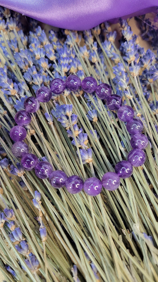 Amethyst bead bracelet