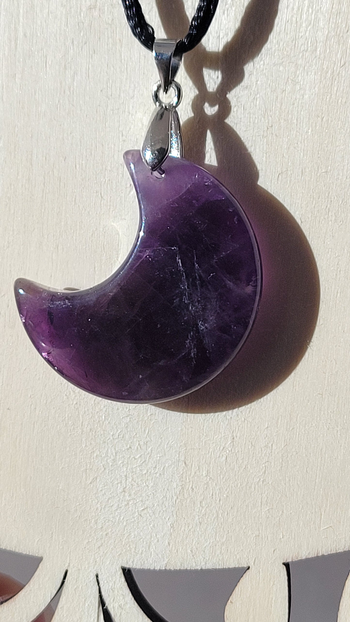 Amethyst moon necklace