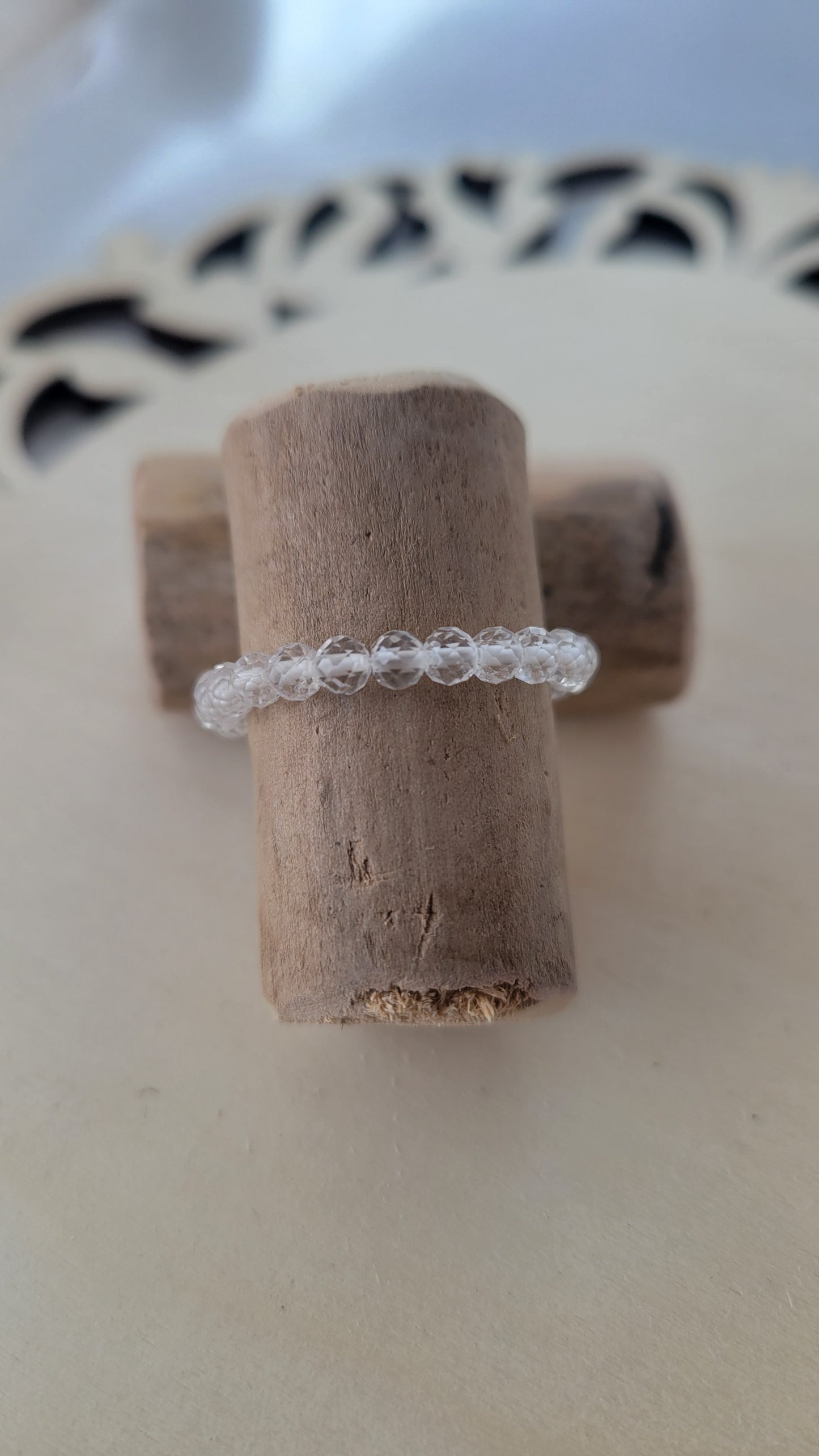 Crystal bead rings, elastic