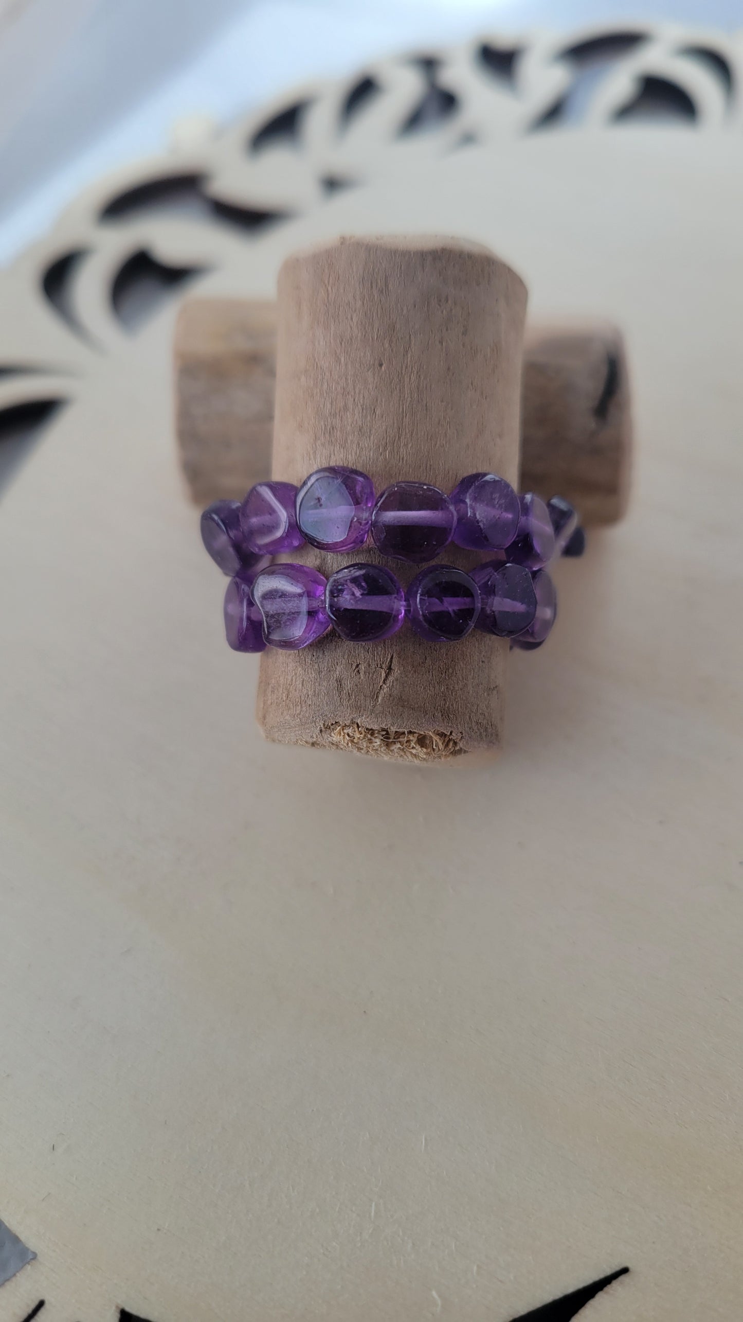 Crystal bead rings, elastic