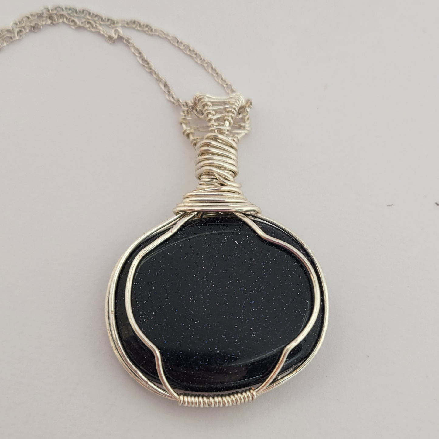 Blue Goldstone  Pendant