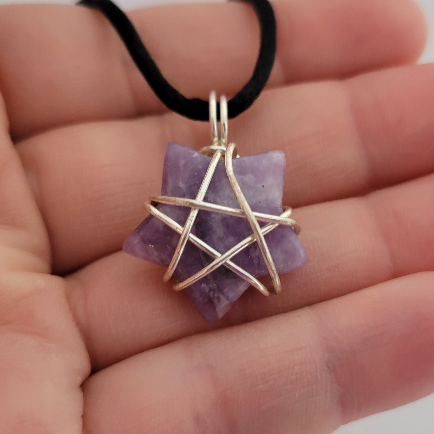 Wire-Wrapped Crystal Star Necklace