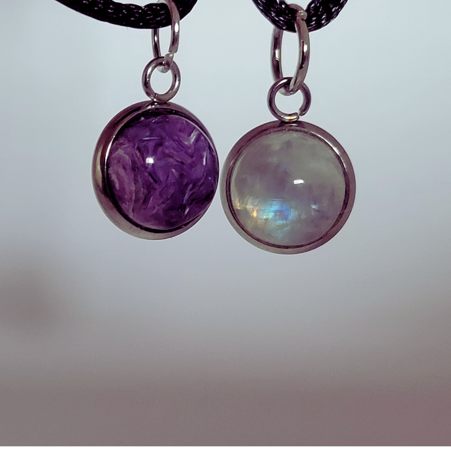 mini round crystal pendant-smooth edge