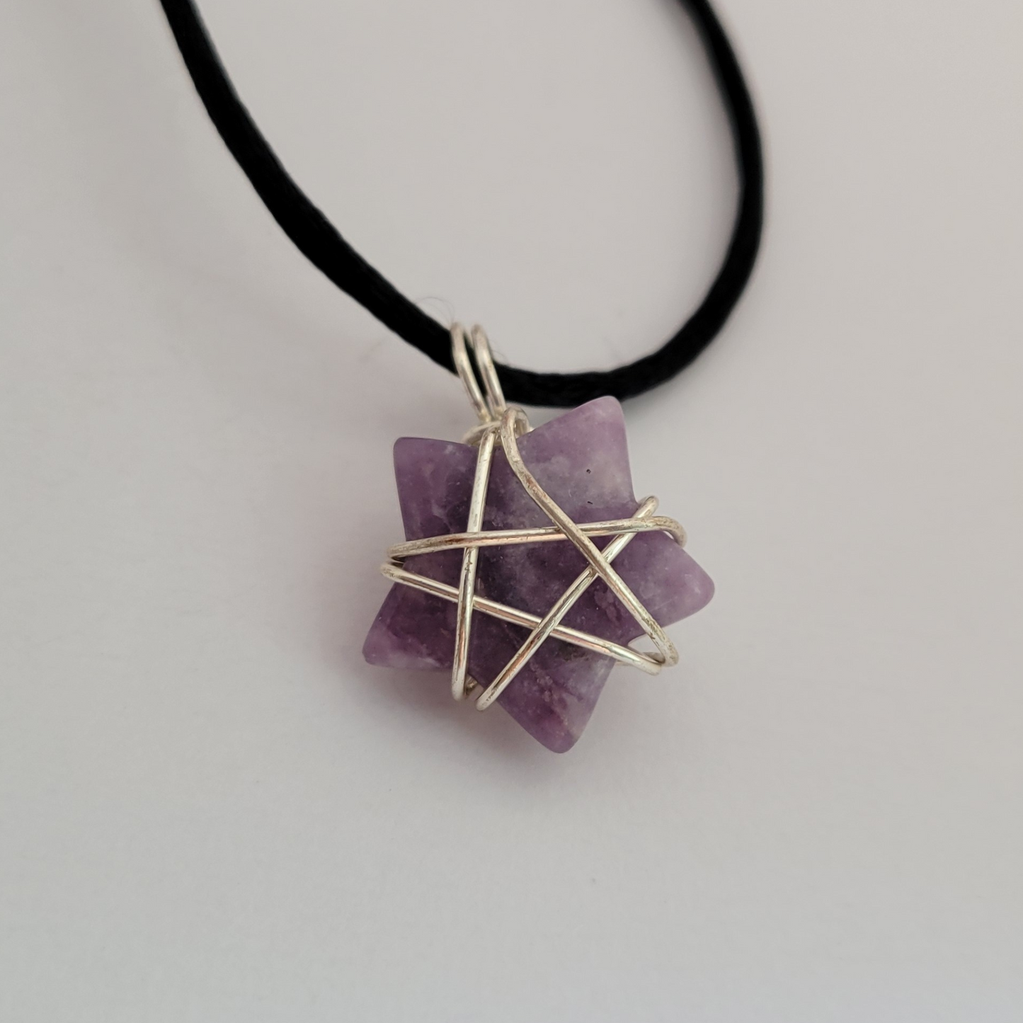 Wire-Wrapped Crystal Star Necklace