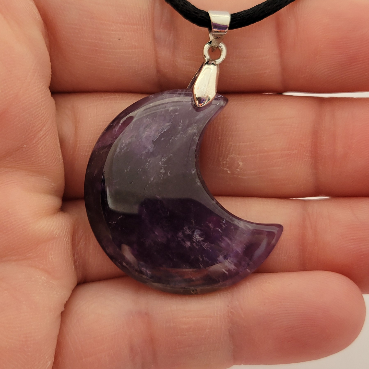 🌙 Crescent Moon Amethyst Necklace