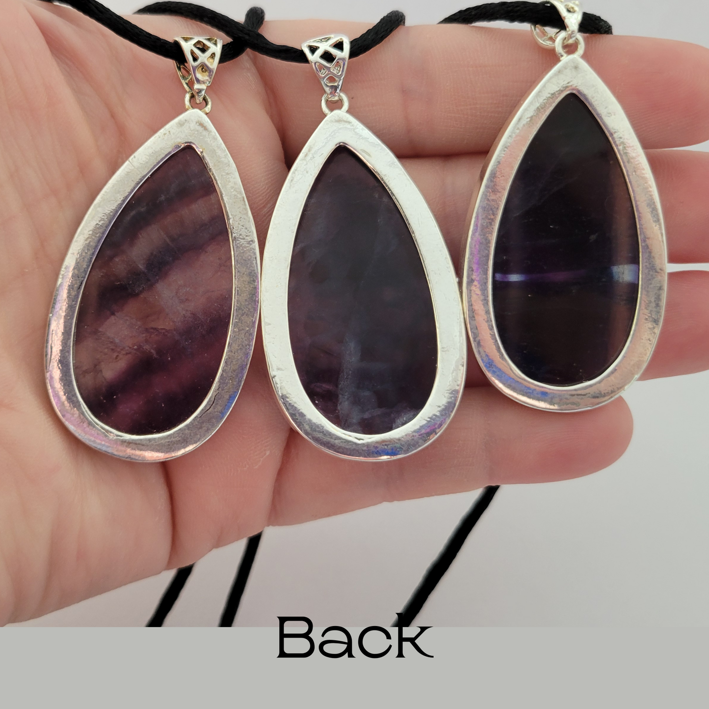 Teardrop Rainbow Fluorite Necklace