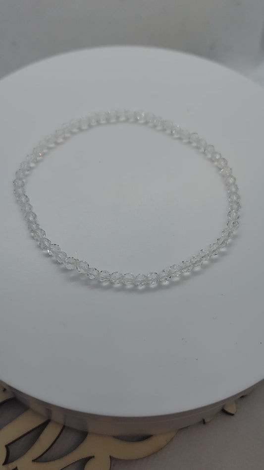 Clear quartz faceted bracelet