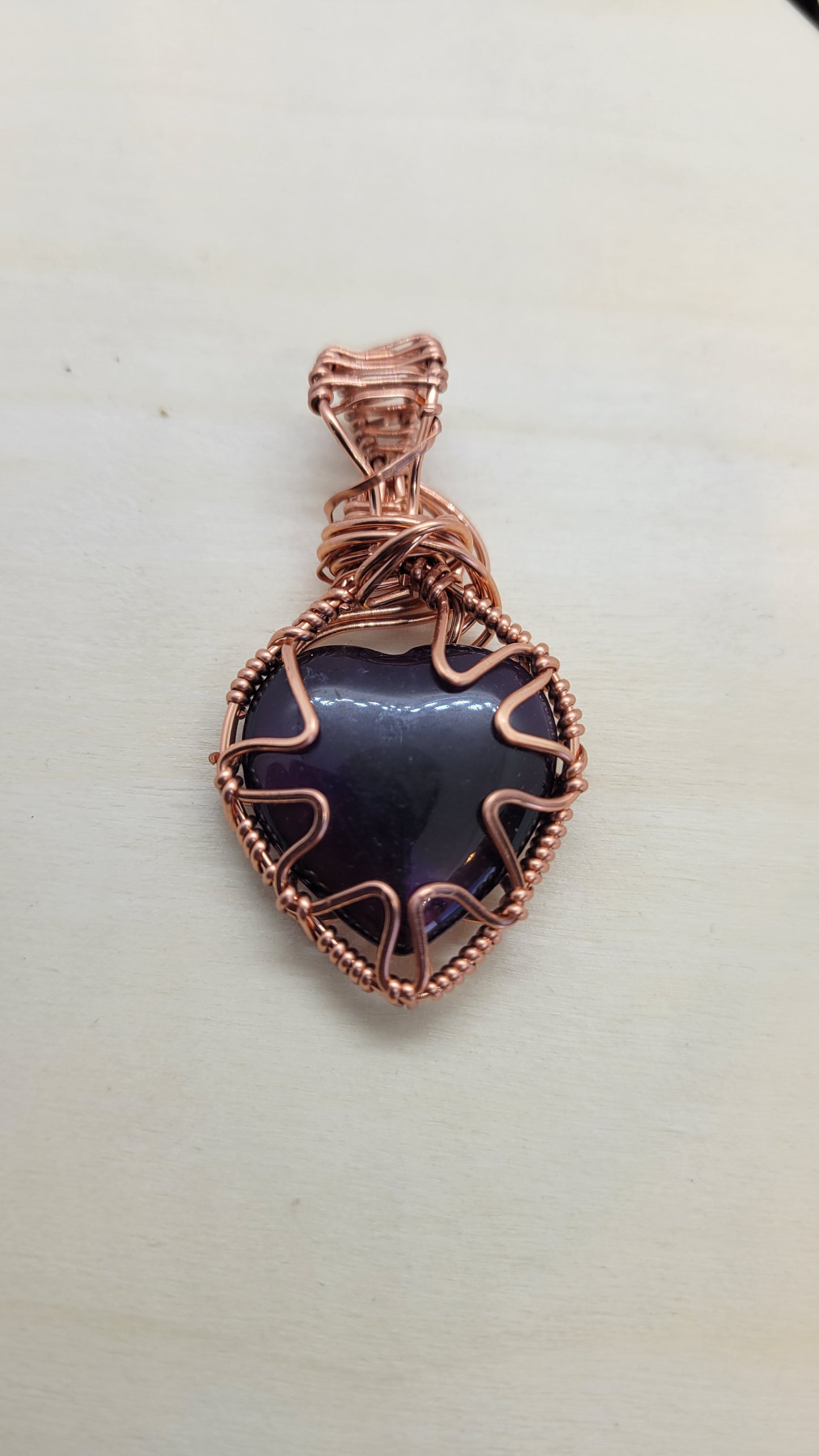 Amethyst heart necklace