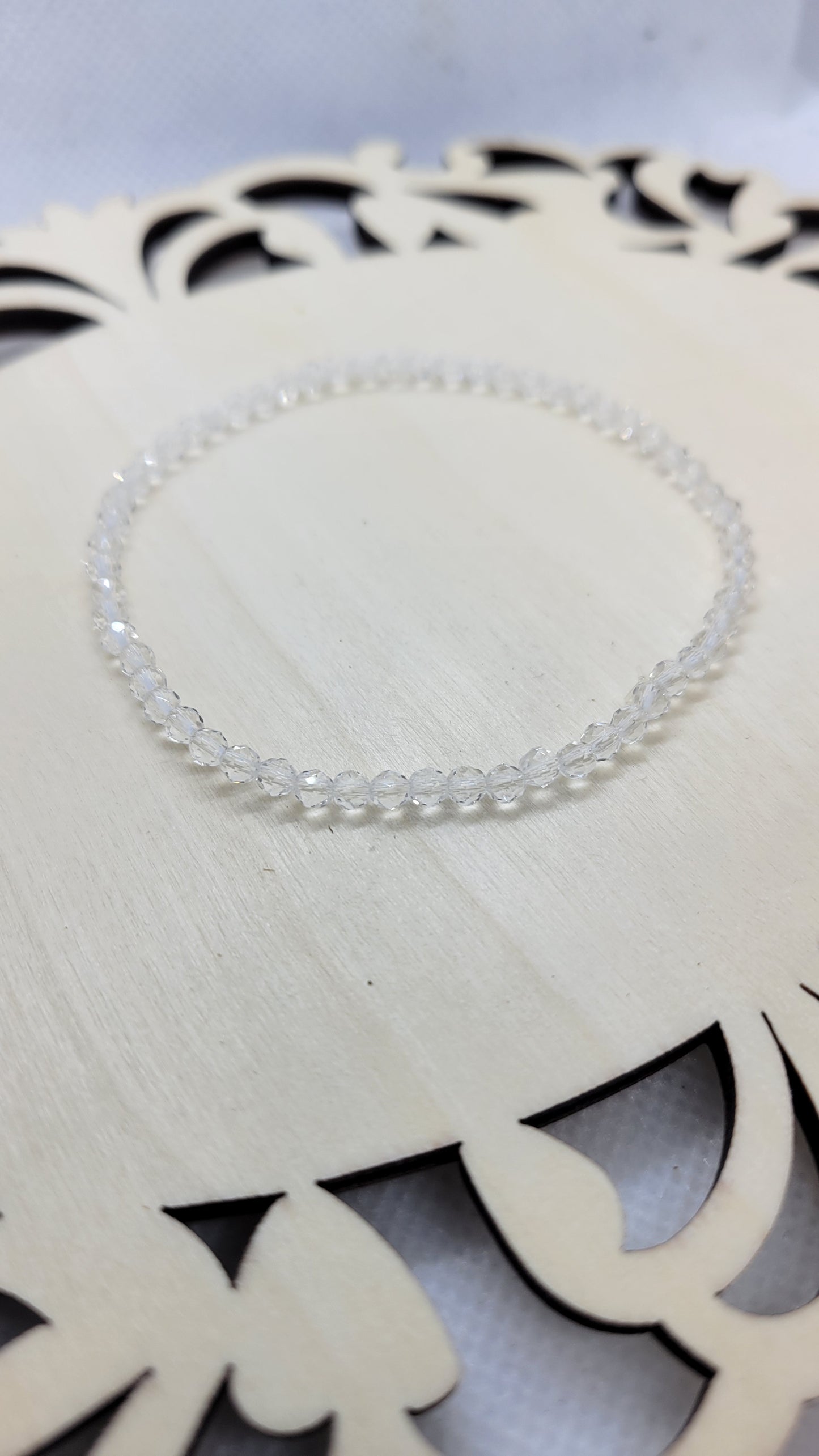 Clear quartz faceted bracelet