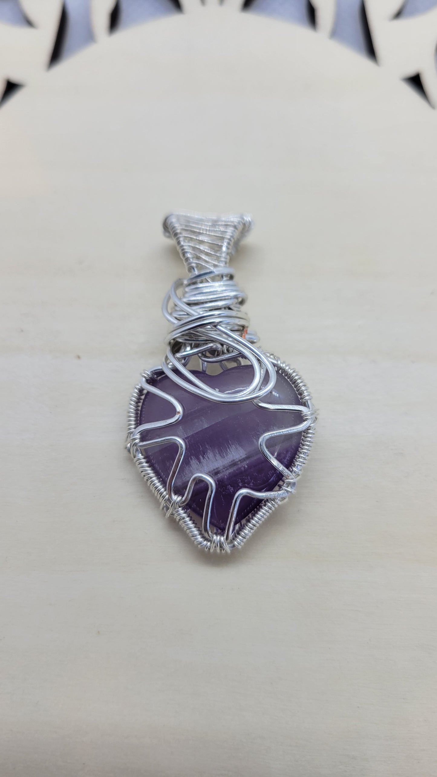 Amethyst heart necklace