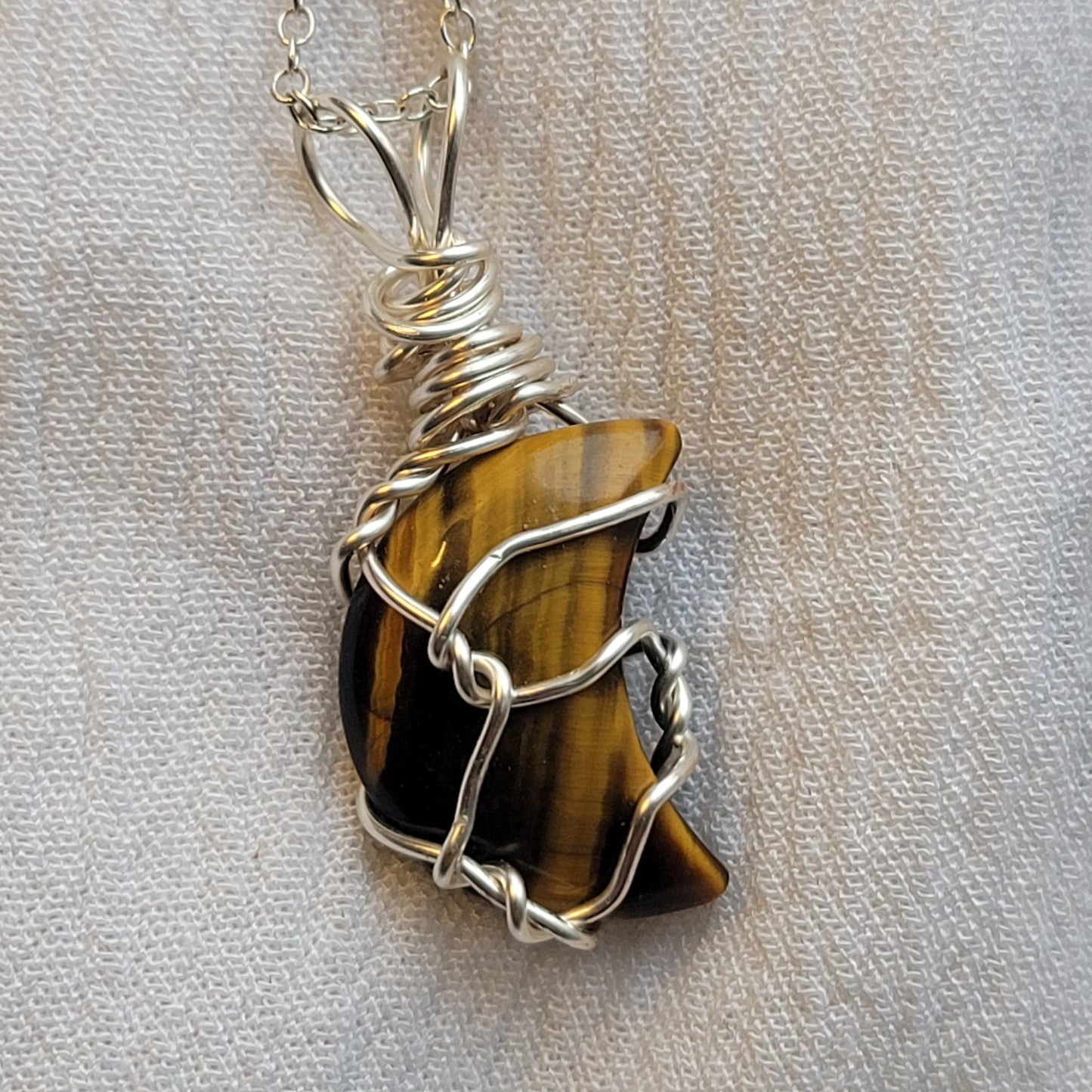 Tigers eye moon necklace