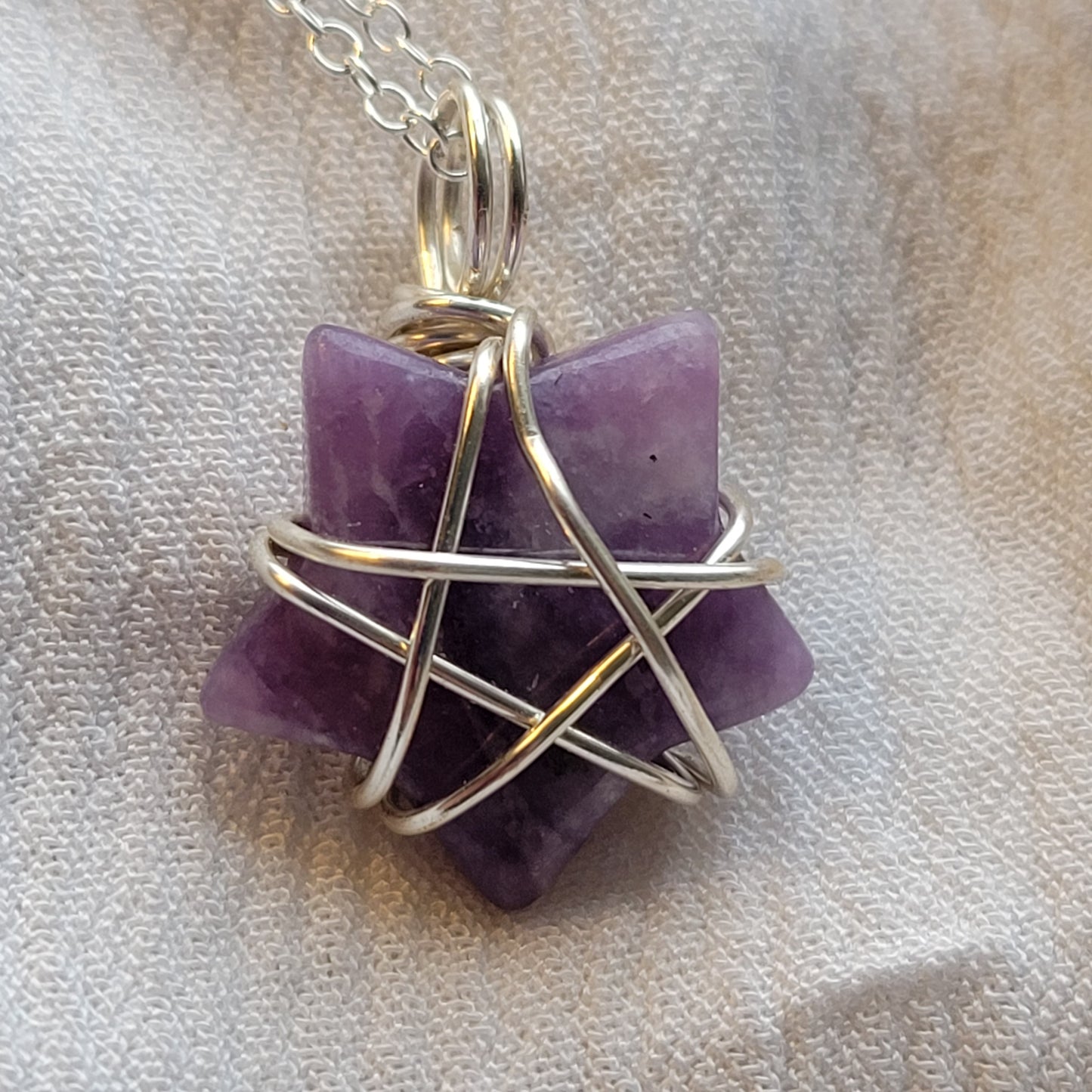 Amethyst star necklace