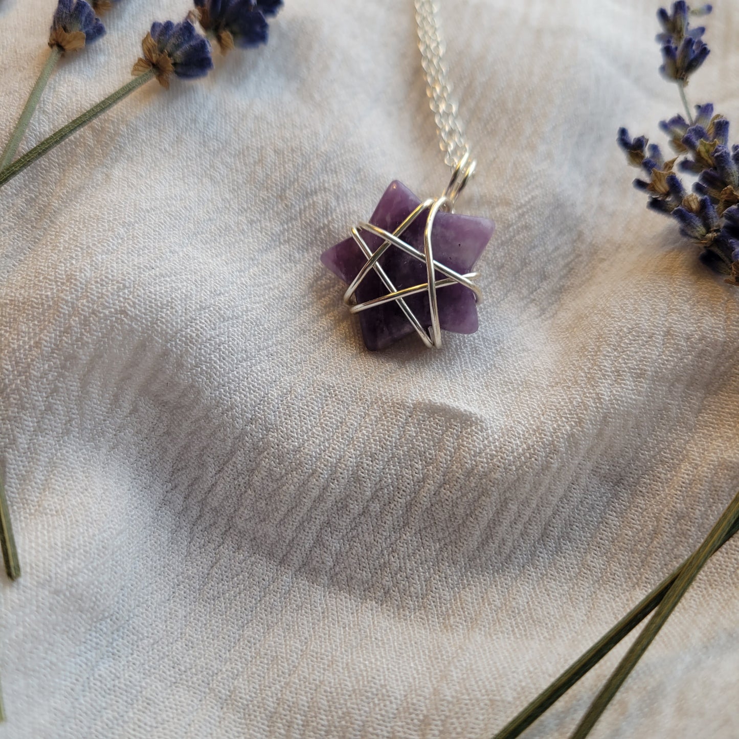 Amethyst star necklace