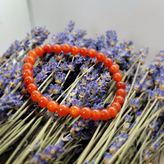 Red Agate Bead Bracelet