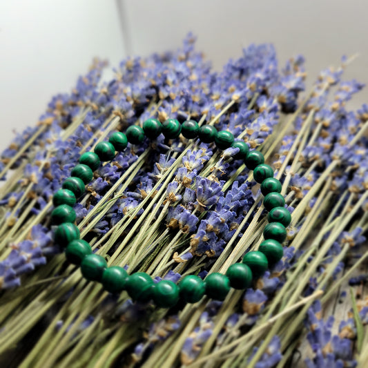 Malachite Bead Bracelet