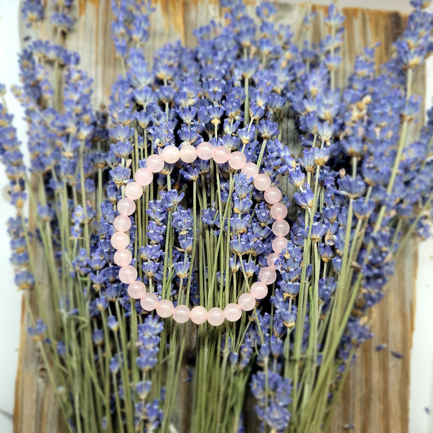 Pink Quartz Bead Bracelet