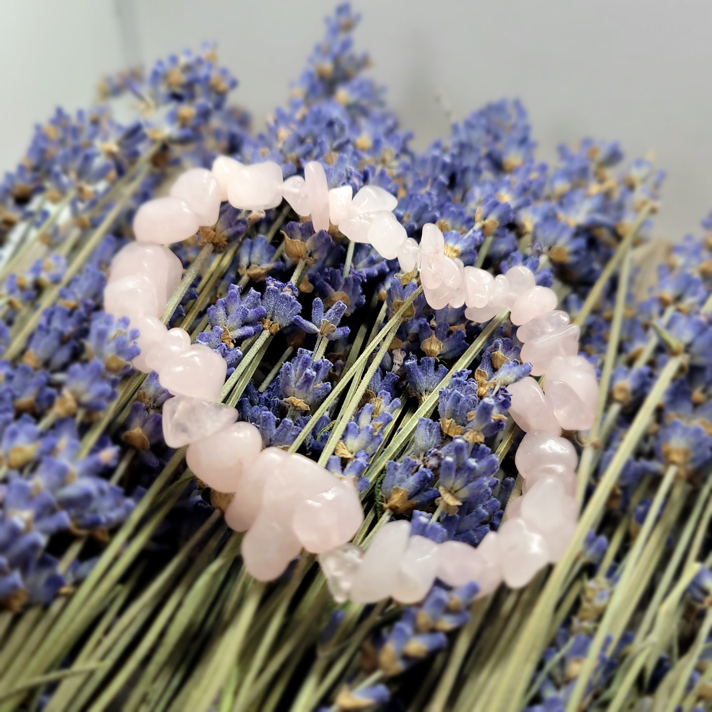 Rose Quartz Chip Bracelet