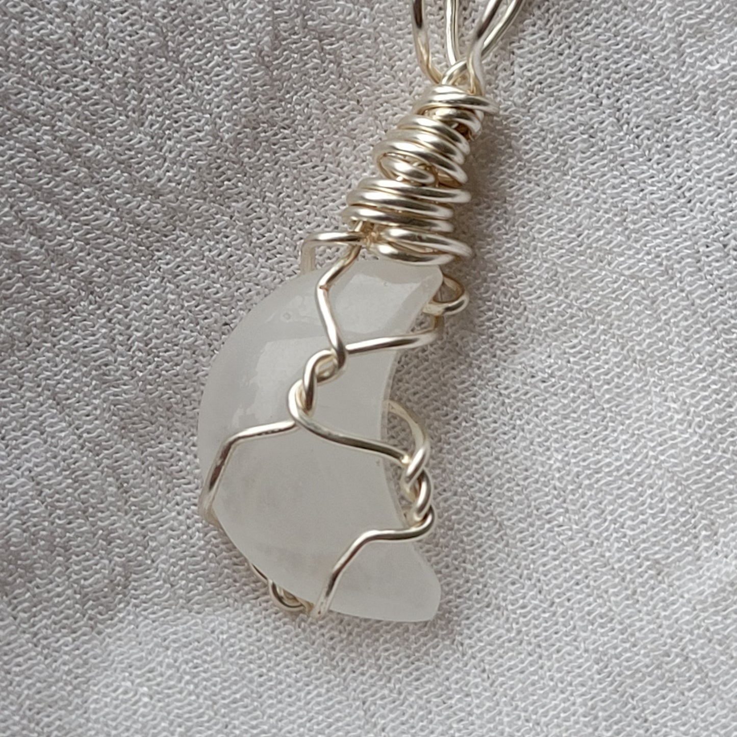 Quartz moon necklace