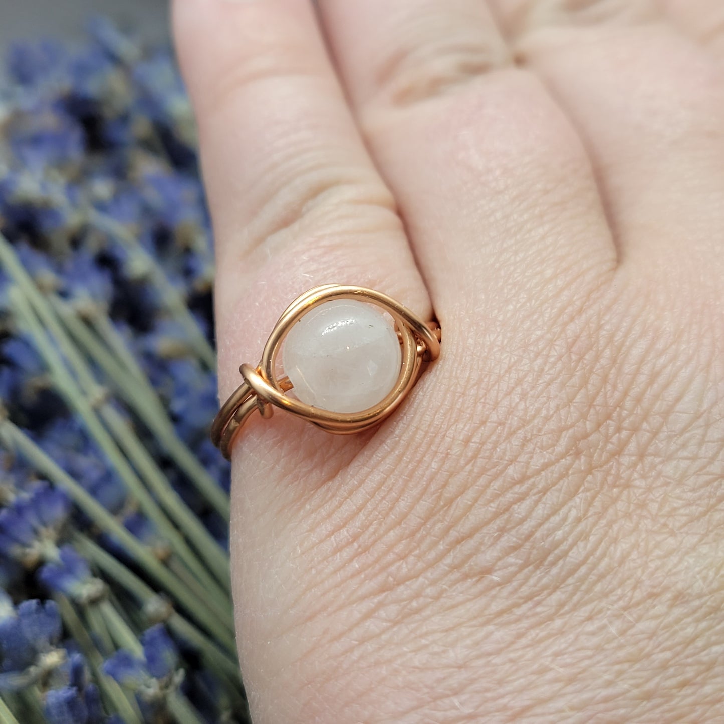 Quartz Bead Ring