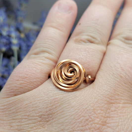 Copper Spiral Ring